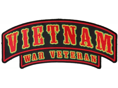 Vietnam War Veteran Rocker Large | US Military Vietnam Veteran Patches